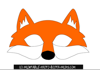 Free Printable Fox Prop or Mask for Photo Booth