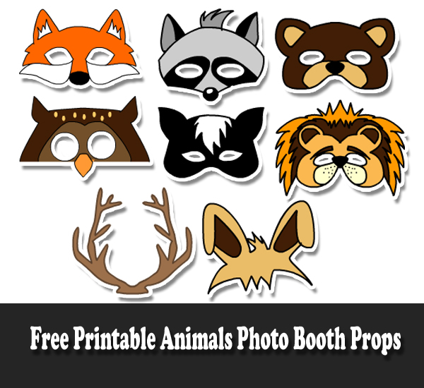 Free Printable Animals Photo Booth Props