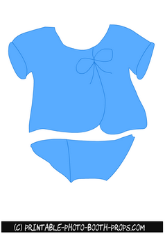 Free Printable Blue Baby Dress Prop