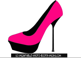 Pink High Heel Prop Printable