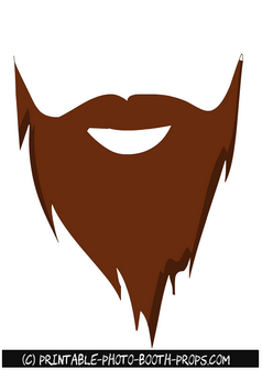 Pointed Brown Beards Photo Booth Prop