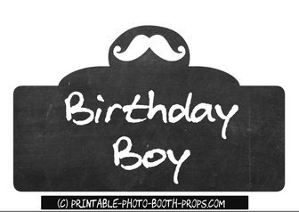 Free Printable Birthday Boy Photo Booth Prop