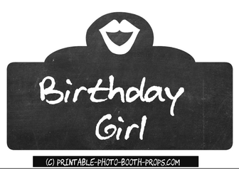 Birthday Girl Photo Booth Prop