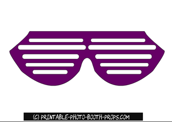 Free Printable Purple Glasses Prop
