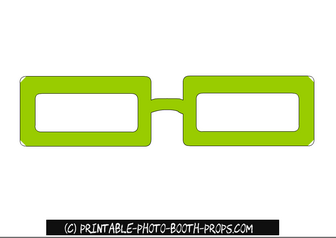 Free Printable Green Glasses Photo Booth Prop