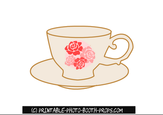 Free Printable Tea Cup Prop for Photo Booth 