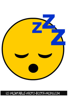 Sleeping Emoji Photo Booth Prop