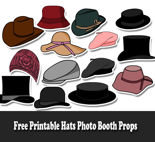 Free Printable Hats Photo Booth Props