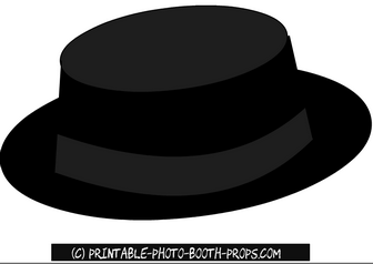 Black Hat Prop Printable for Photo Booth 