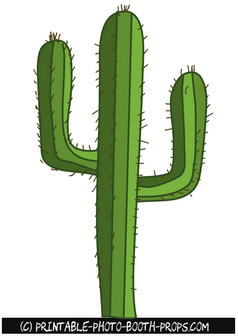 Cactus Prop Printable for Mexican Photo Booth 