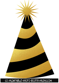 Black and Gold Party Cap Prop
