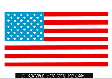 US Flag free printable photo booth prop
