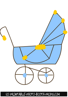 Blue Baby Cart Prop
