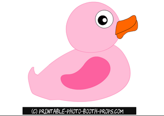 Free Printable Pink Rubber Duck Prop