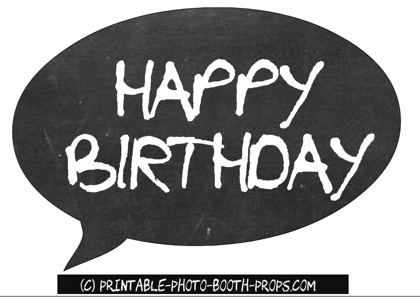 Birthday photo shop booth printables