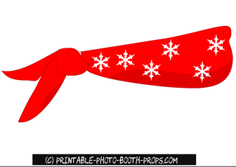 Christmas Scarf with Snow Flakes