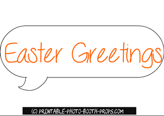 Free Printable Easter Greetings Photo Booth Prop