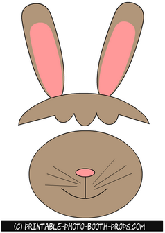 Brown Easter Bunny Prop, Free Printable
