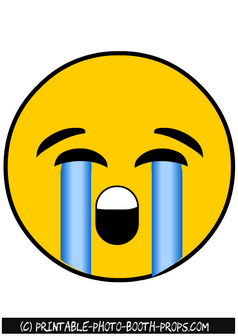 Weeping Emoji Photo Booth Prop