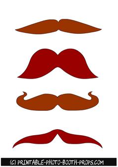 Free Printable Brown Moustaches Props