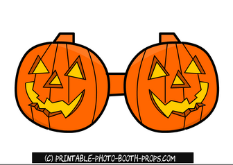 Free Printable Pumpkin Glasses Prop for Halloween