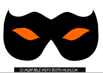 Free Printable Mask with Red Eyes