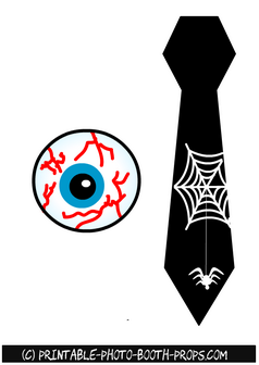 Free Printable Eye Ball and Neck Tie Props