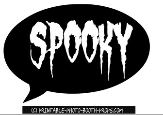'Spooky' Speech Bubble Prop