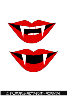 Free Printable Vampire Mouth Photo Booth Prop