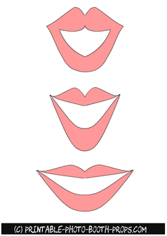 Free Printable Lips Photo Booth Props 