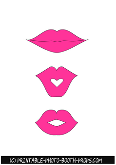 Dark Pink Lips Props