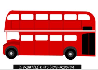 Free Printable London Bus Photo Booth Prop 