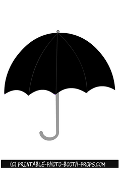 Black Umbrella Photo Booth Prop 