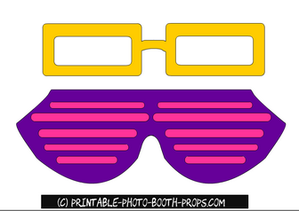 Colorful Glasses Props Printables