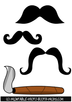 Free Printable Mexican Moustaches and Cigar Props