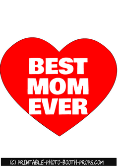 Free Printable Best Mom Ever Photo Booth Prop