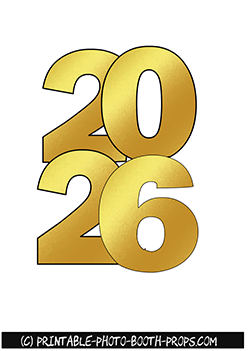 Free printable2026 new year photo booth prop
