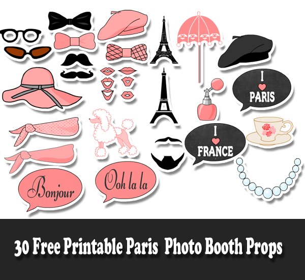 French photo shop booth props