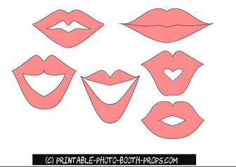 Free Printable Lips Photo Booth Prop 