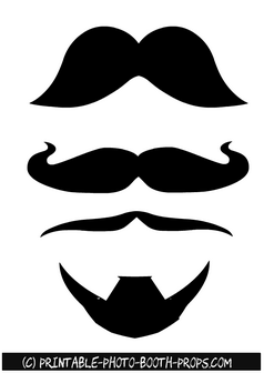 Free Printable French Moustaches and French Beard Prop