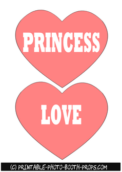 Princess and Love Props