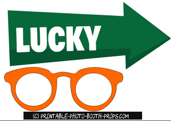 Lucky Sign and Orange Glasses