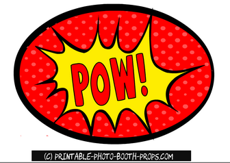 Free Printable Pow Prop for Photo Booth