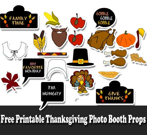 Free Printable Thanksgiving Photo Booth Props