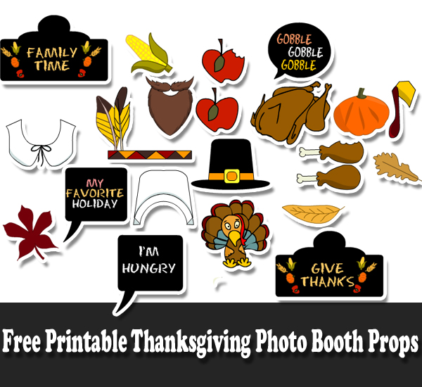 Thanksgiving photo booth best sale props