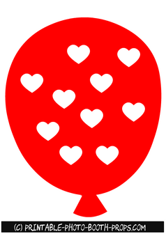 Red Balloon Valentine's Day Prop