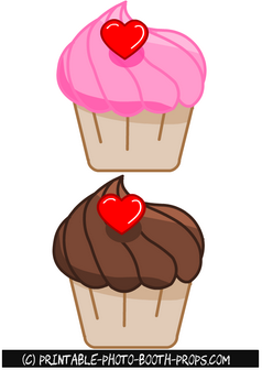 Cupcake Props for Valentine's Day