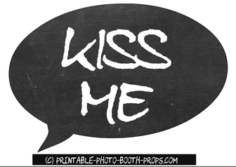 Kiss Me Photo Booth Prop