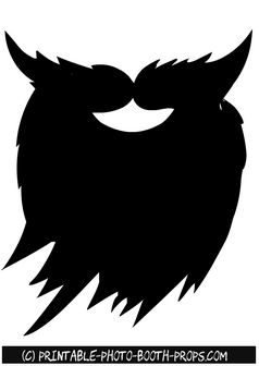 Free Printable Beard and Moustaches Photo Booth Prop