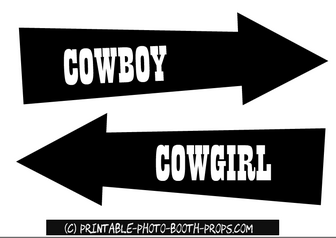 Cowboy and Cowgirl Props Signs